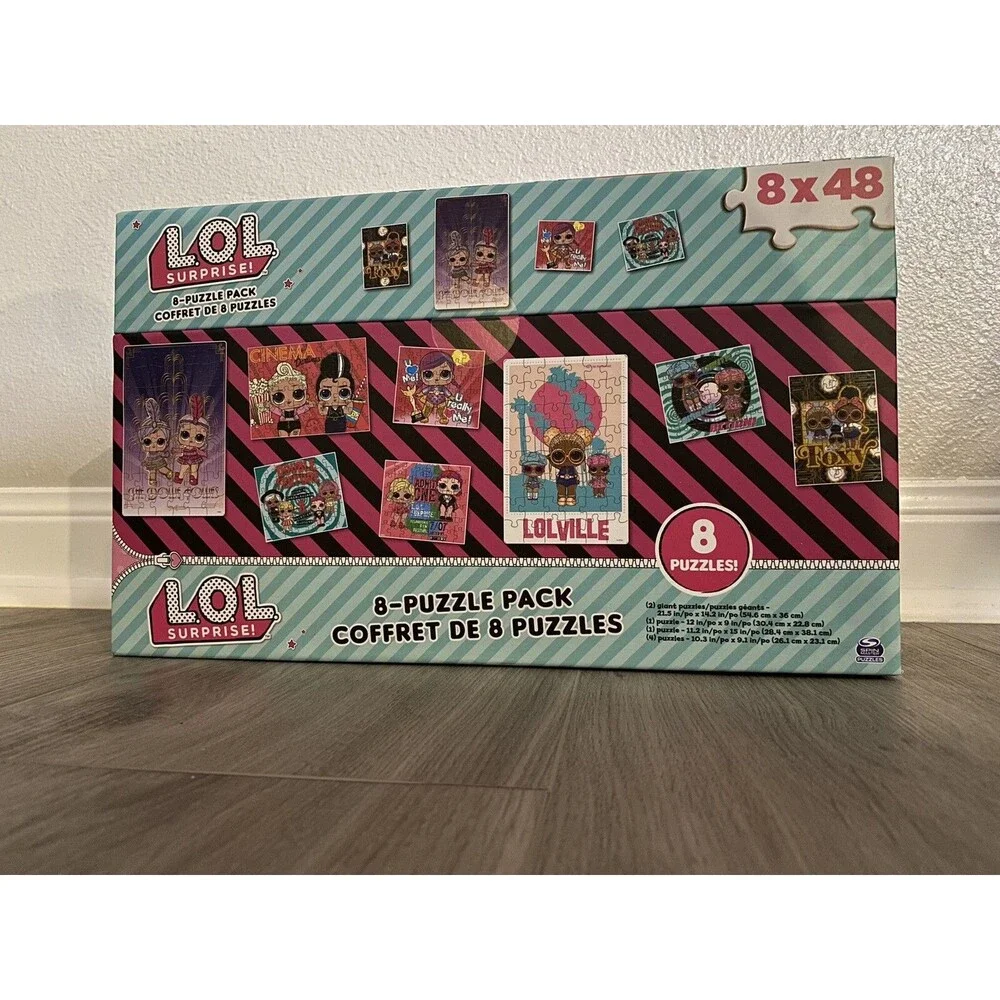 Girls LOL Surprise Dolls 8-Puzzle Pack 48 Pieces Per Puzzle - New
